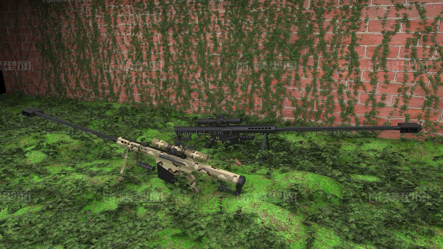 巴雷特M82A1狙击步枪3D模型 - TurboSquid 1321547