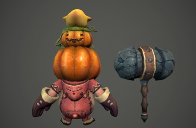 卡通 南瓜精灵 万圣节 可爱 南瓜精 halloween