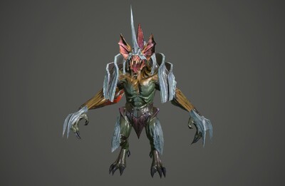 pbr 吸血恶魔 带18个动画 次世代_marian作品_人物异形怪物_cg模型网