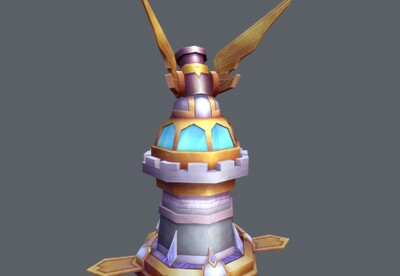 手绘 卡通 防御大炮【带动画】防御塔  塔防