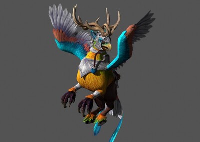 次世代飞兽角鹰兽骏鹰带动画