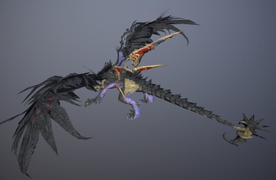 寫實 暗黑魔龍 dragon 惡龍 boss 邪惡 炎龍