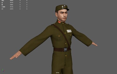 国民党军官 士兵 抗日军人 长官 写实国_原创好模型作品_人物男人人物