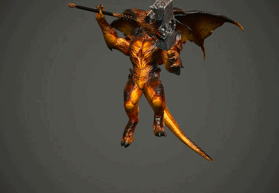 pbr 惡魔毀滅者 帶完整的動畫 惡魔_marian作品_人物異形怪物_cg模型