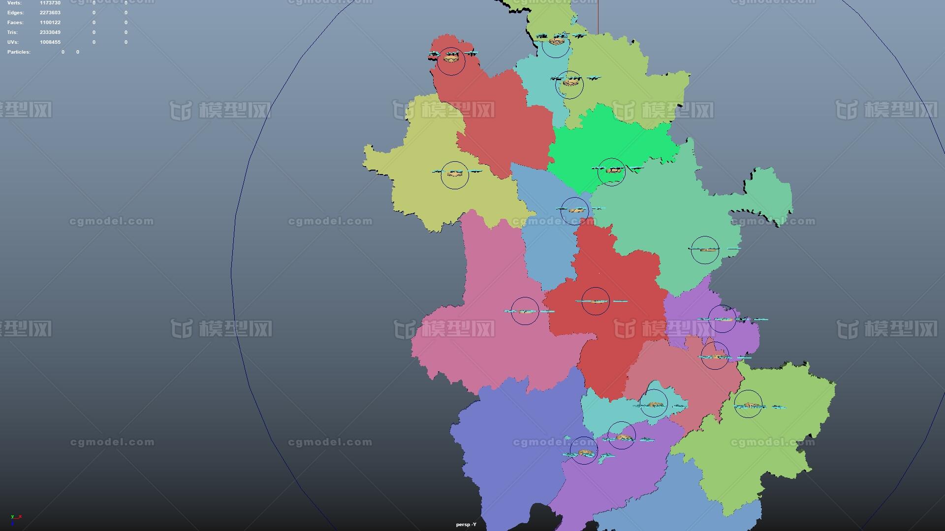 安徽省3d行政區劃模型 安徽省綁定模型 安徽省模型 安徽省3d模型 安徽