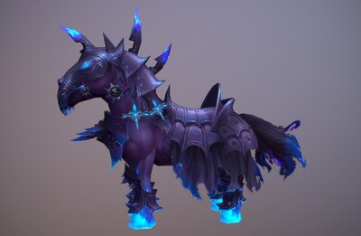 手绘 暗影铁骑 暗黑马 黑骑士坐骑    horse