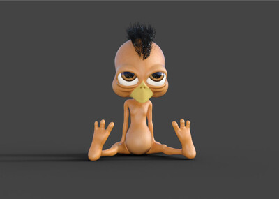 卡通小鸡流氓鸡外星生物可爱雏鸡