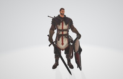 欧洲骑士 铁甲战士 西方骑士 战士 近战 剑士斗士 剑盾战士 重装剖靠