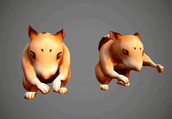 卡通q版相扑老鼠【11组动画】手绘低模m_我爱cgmodel作品_动物哺乳_cg