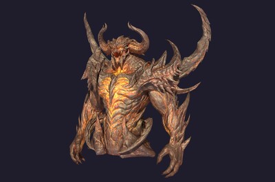 次世代 卡通 恶魔之王 炎魔 地狱恶魔 半身像 恶魔领主 二次元 动漫