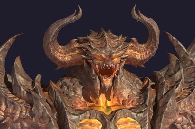 次世代 卡通 恶魔之王 炎魔 地狱恶魔 半身像 恶魔领主 二次元 动漫