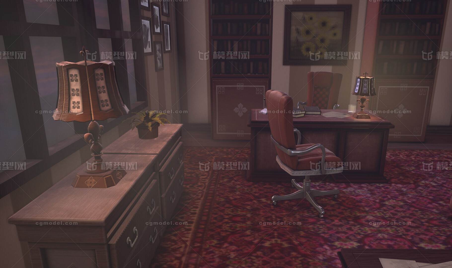pbr中世纪老式办公室