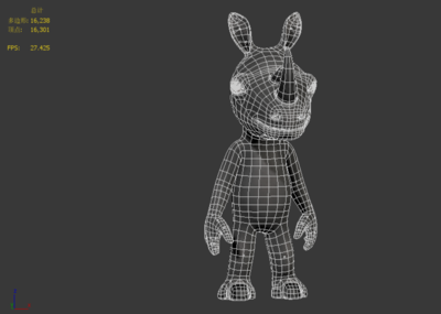 rhino 卡通犀牛角色 动画角色