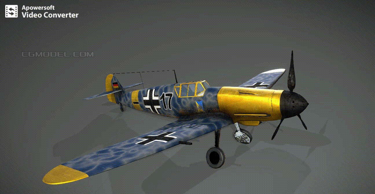 次时代 pbr 德国bf 109 f2梅塞施密特战斗机   运输机  侦察机  黄金