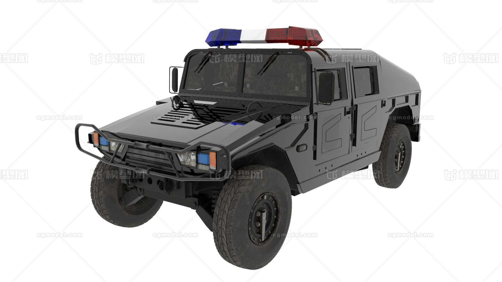 警用皮卡带贴图