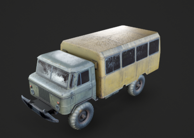 pbr 吃鸡 末日末世废土 野营车 盖兹66嘎斯66gaz66卡车 俄罗斯 苏联