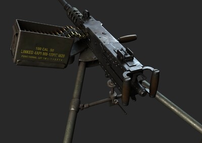 pbr 二战美国 m2勃朗宁重机枪 传家宝 m2hmg m2h