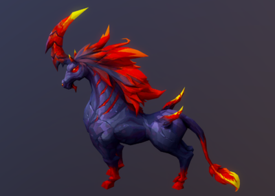 q版 卡通 马 火焰马 地狱马 坐骑 神兽 灵兽 灵宠