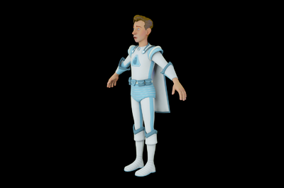 pbr超人 男超人 白色超人 超人服装 英雄 英雄形象 战斗男性 低面 带