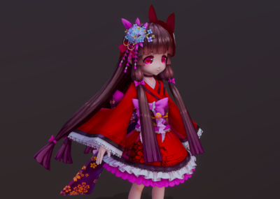 日漫 萌妹子 和服少女 日式服装 美少女 萝莉 古代女装 歌姬 舞姬