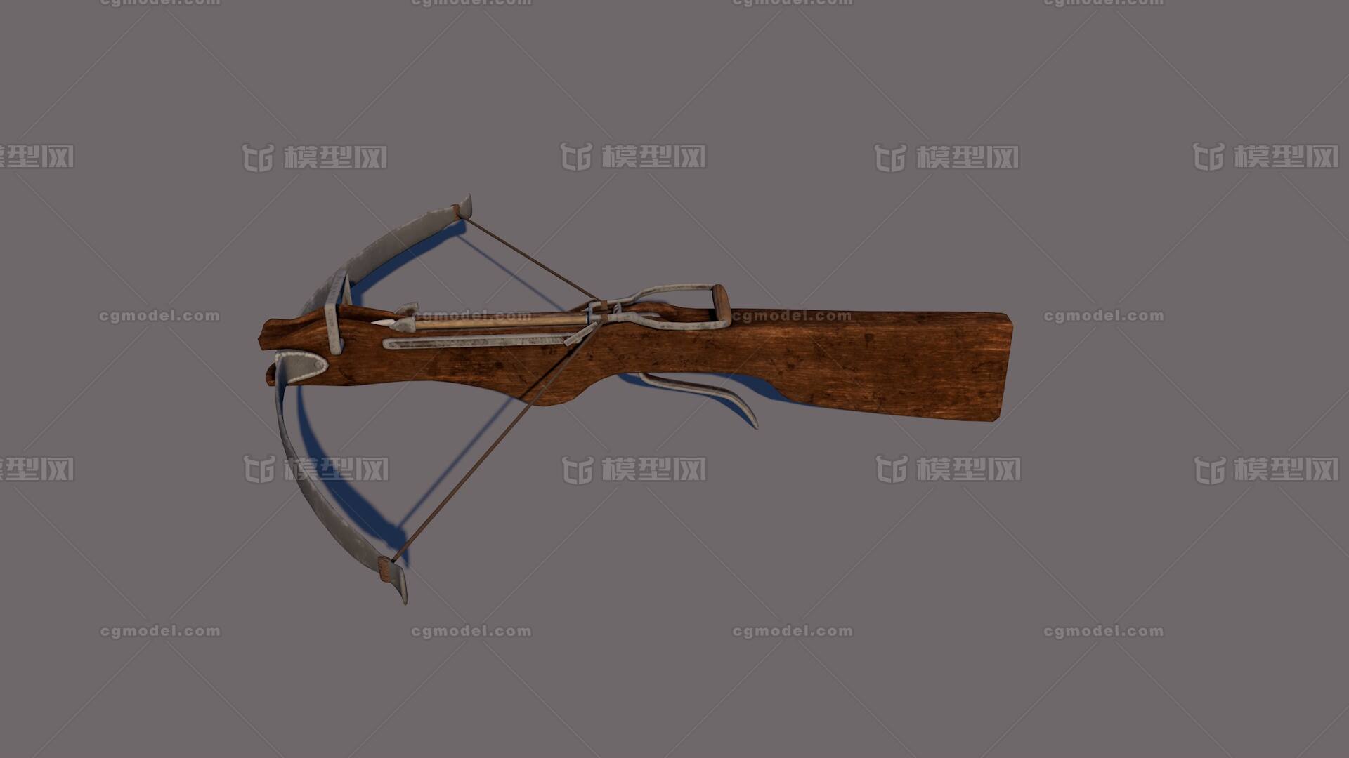 一把古代打仗工具弓弩c4d模型