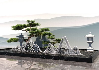 山水雕塑,雕塑切片,景观雕塑山水,现代山体雕塑,公共艺术雕塑,异形