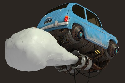 科幻悬浮汽车 车辆 小轿车 scifi 交通工具 未来科技 高科技 科幻飞车