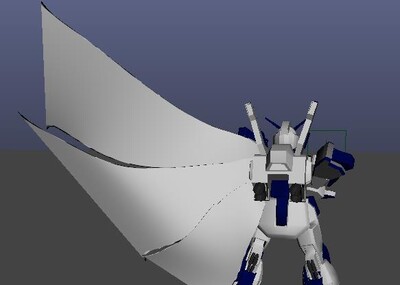 高达 机器人 蓝色 炫酷披风