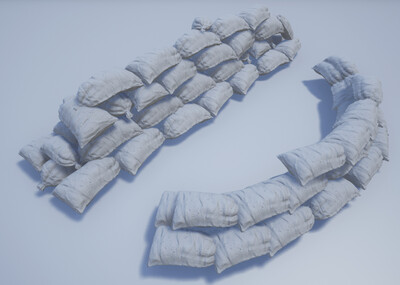 ue4 pbr沙袋遮挡物掩体障碍物格挡物_蓓蓓123作品_场景场景部件_cg
