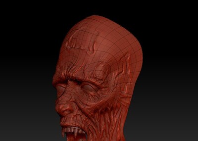 头像狰狞可怖五官