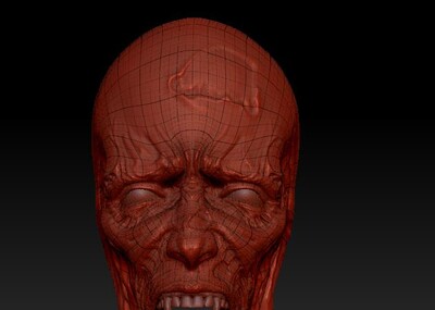 头像狰狞可怖五官