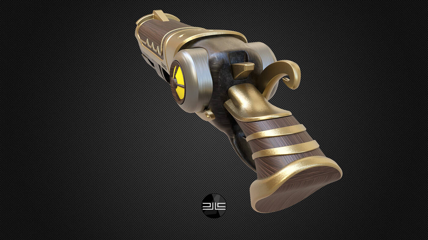 造一把王者荣耀马可波罗的复古金枪