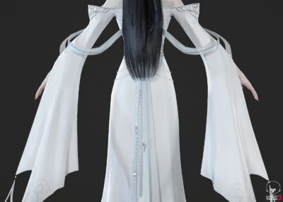 PBR 汉服美女模型-女人模型库-3ds Max(.max)模型下载-cg模型网