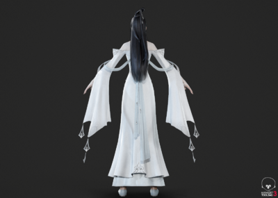 PBR 汉服美女模型-女人模型库-3ds Max(.max)模型下载-cg模型网