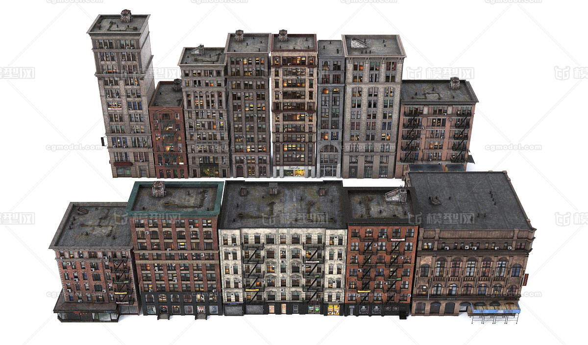 城市 废墟模型-现代场景模型库-3ds Max(.max)模型下载-cg模型网