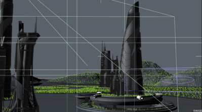 C4D 未来城市搭建超科幻OC渲染器模型-科幻场景模型库-Cinema 4D(.c4d)模型下载-cg模型网