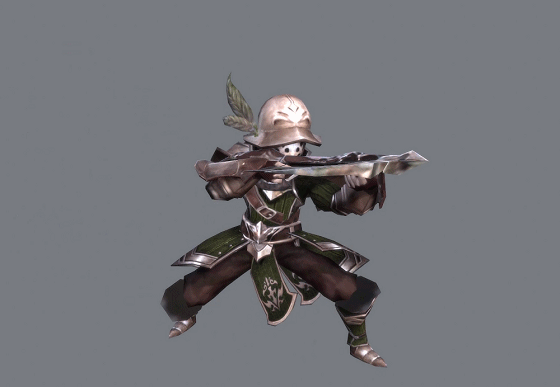 手绘西方弓弩手【12组动画】士兵 低模  守卫 guard  弓箭手