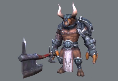 手绘牛头战士【11组动画】牛头人  boss 牛头怪