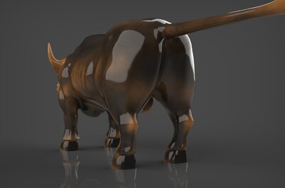 华尔街公牛雕塑 铜牛 水牛 黄_星河映画作品_动物哺乳_cg模型网