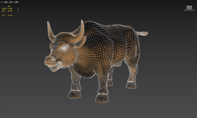 华尔街公牛雕塑 铜牛 水牛 黄_星河映画作品_动物哺乳_cg模型网