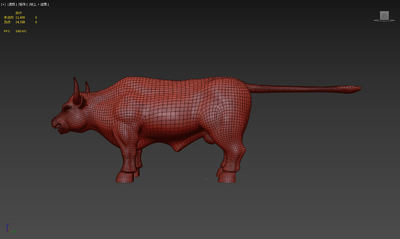 华尔街公牛雕塑 铜牛 水牛 黄_星河映画作品_动物哺乳_cg模型网