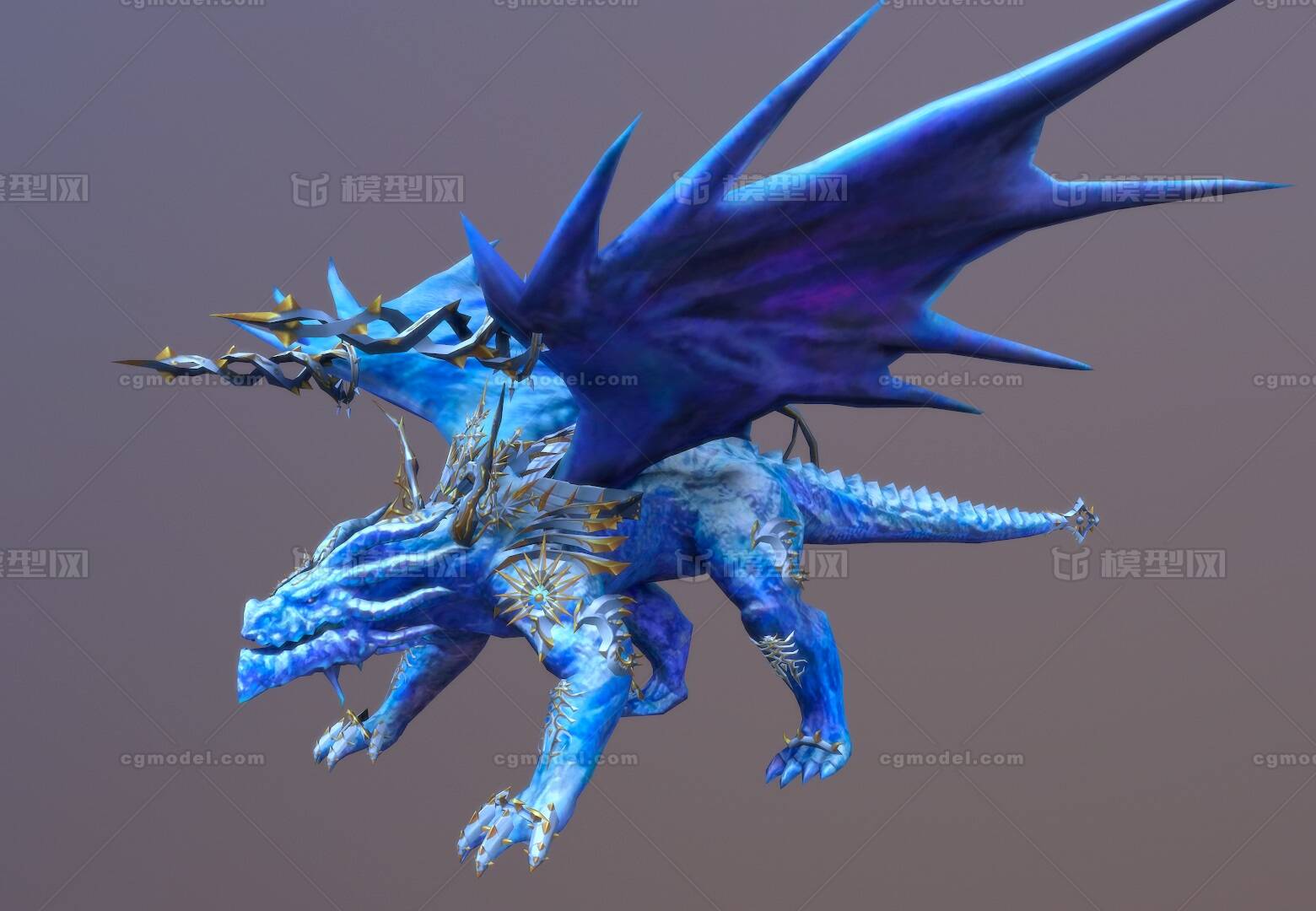 动画 冰龙 魔龙 冰风魔龙 寒冰魔龙 dragon-cg模型免费下载-CG99
