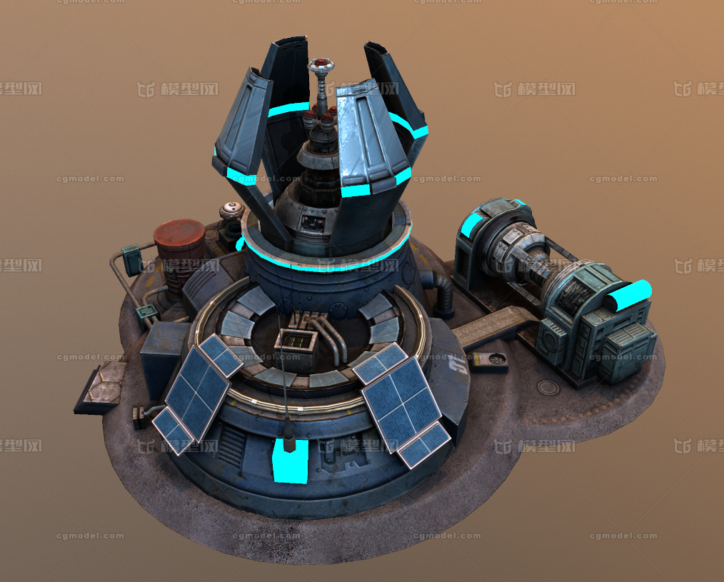 次时代 pbr 离子炮 激光 工厂 探测 未来 科幻 发射 核工厂