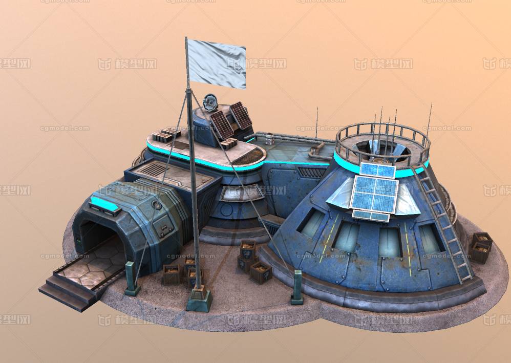 次时代 pbr 军营 科幻 未来 星际 空间站 堡垒