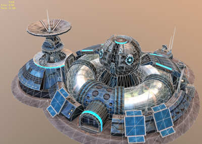 次时代 pbr 离子炮 激光炮 基地 太空 堡垒 空间站 未来 科技 雷达