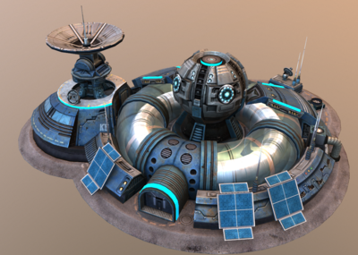 次时代 pbr 离子炮 激光炮 基地 太空 堡垒 空间站 未来 科技 雷达