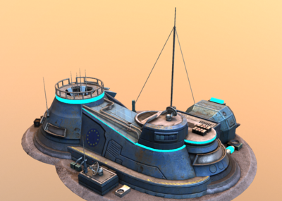 次时代 pbr 军营 科幻 未来 星际 空间站 堡垒