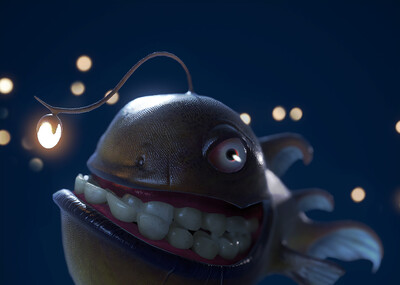 灯笼鱼 深海鱼 食人鱼 卡通灯笼鱼 卡通深海鱼 卡通食人鱼 写实灯笼鱼