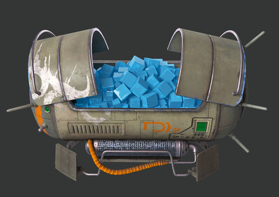 pbr次世代科幻存储罐科幻宝箱科技箱子掉落宝箱抽奖宝箱宝石箱子科幻