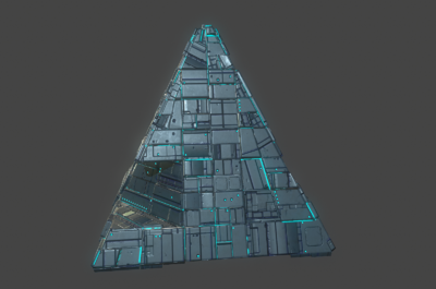 099 pbr次世代 科幻 金字塔 要塞 基地 太空飞船 战舰 堡垒 城市 未来